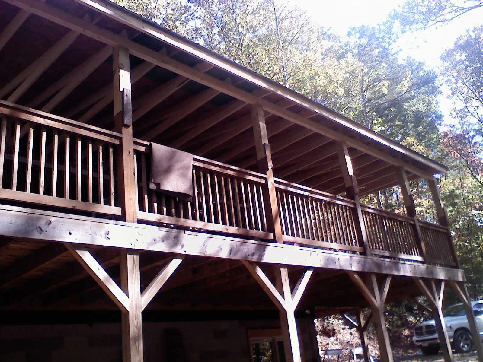 Timber framing under a new elevated porch and deck — Roof Leak Repair in Shelocta by Roofing Brothers
